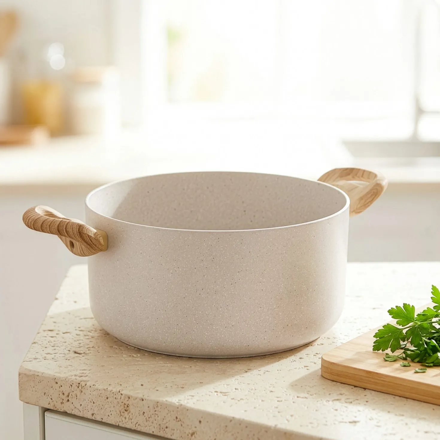 Casseruola 24 cm Dolomitika manici effetto legno