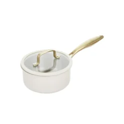 Casseruola 20 cm in acciaio bianco oro California con coperchio