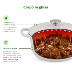 Casseruola 24 cm in ghisa con coperchio Fatto in casa da Benedetta