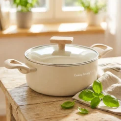 Casseruola 22 cm sabbia Cooking Therapy con coperchio