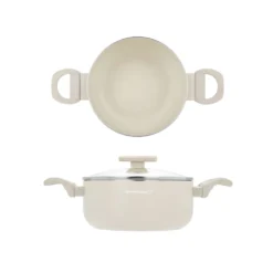 Casseruola 22 cm sabbia Cooking Therapy con coperchio