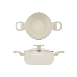 Casseruola 20 cm sabbia Cooking Therapy con coperchio