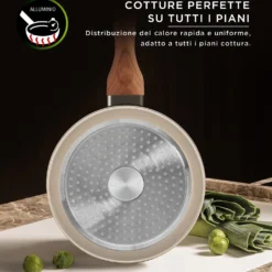 Casseruola 16 cm taupe Kolors con coperchio