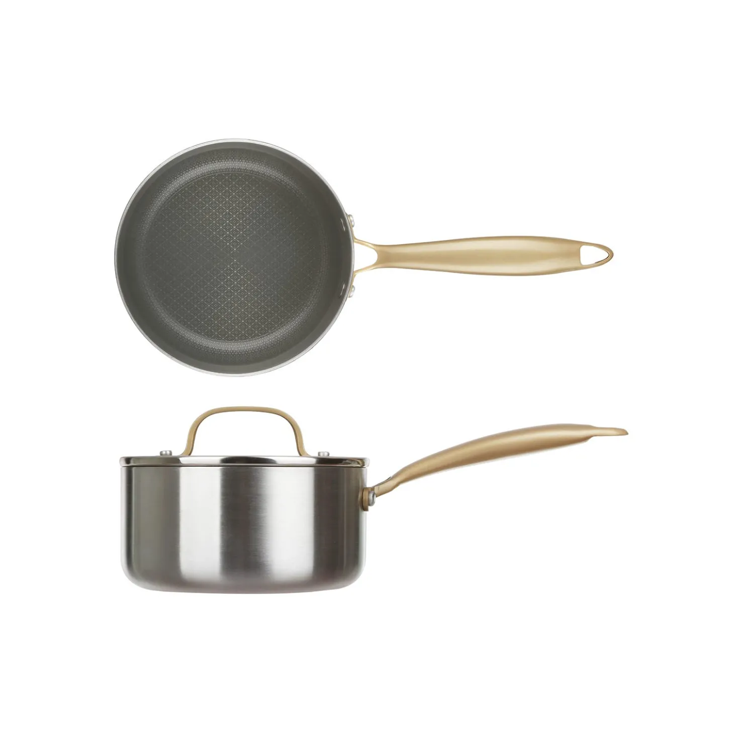 Casseruola 16 cm triplo strato Tri Ply - Gold con coperchio