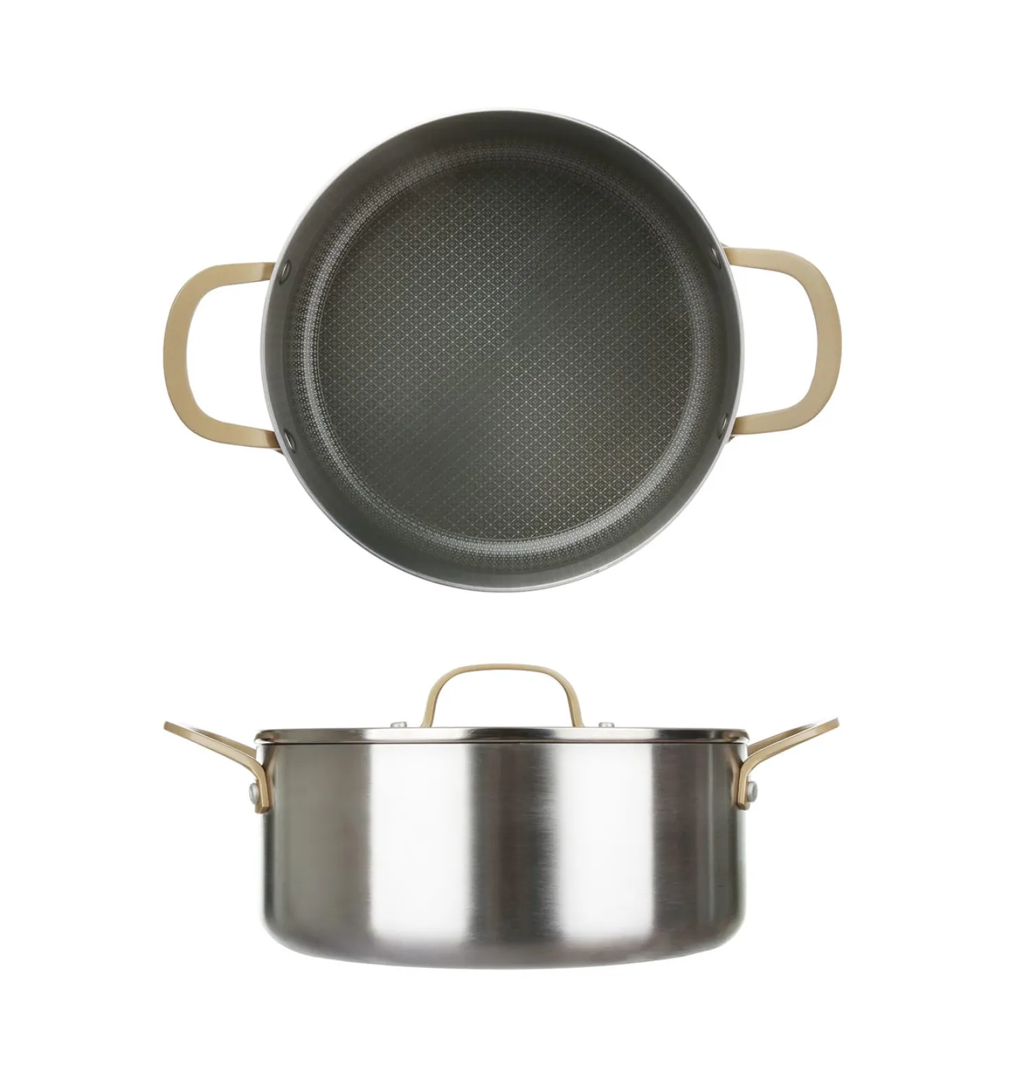 Casseruola 26 cm triplo strato Tri Ply - Gold con coperchio