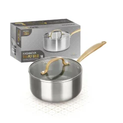 Casseruola 18 cm triplo strato Tri Ply - Gold con coperchio
