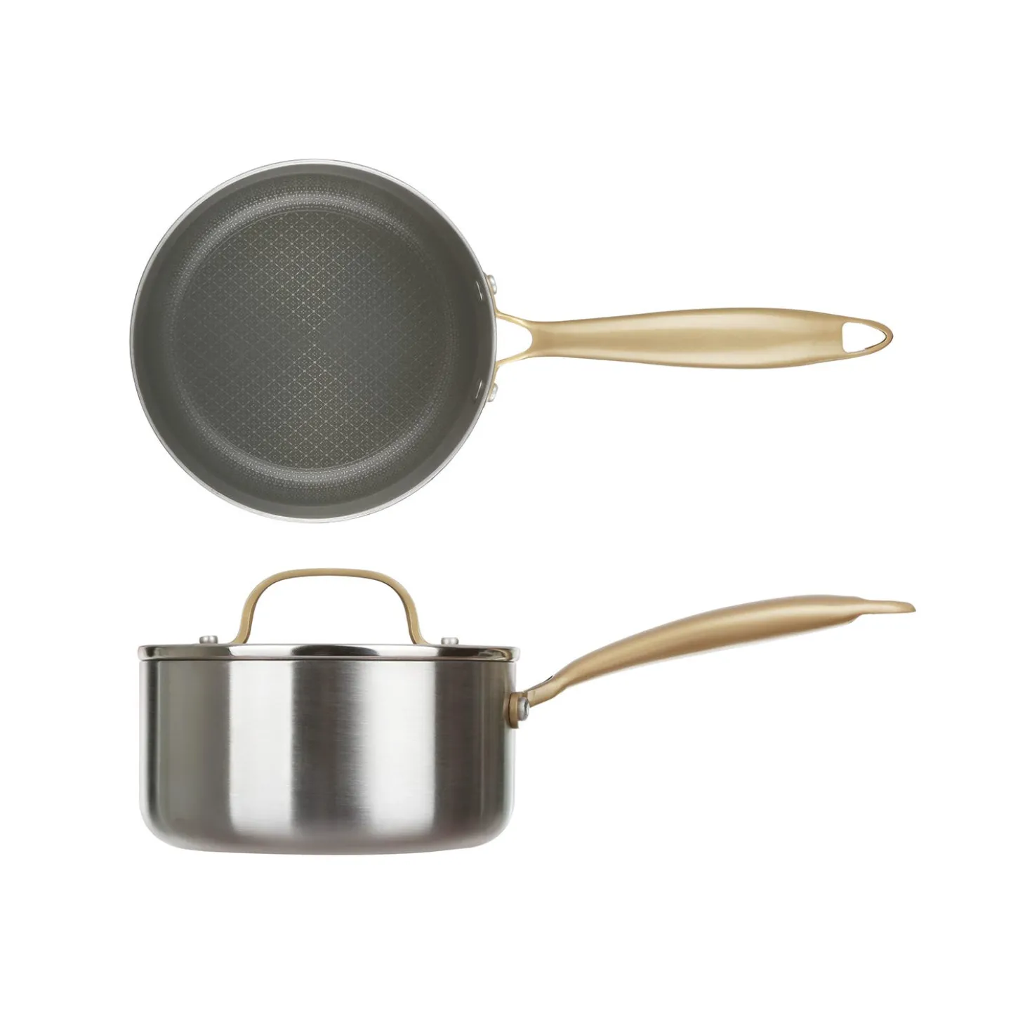 Casseruola 18 cm triplo strato Tri Ply - Gold con coperchio