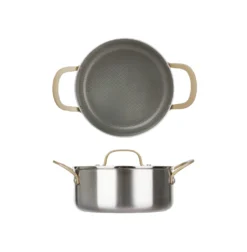Casseruola 20 cm triplo strato Tri Ply - Gold con coperchio