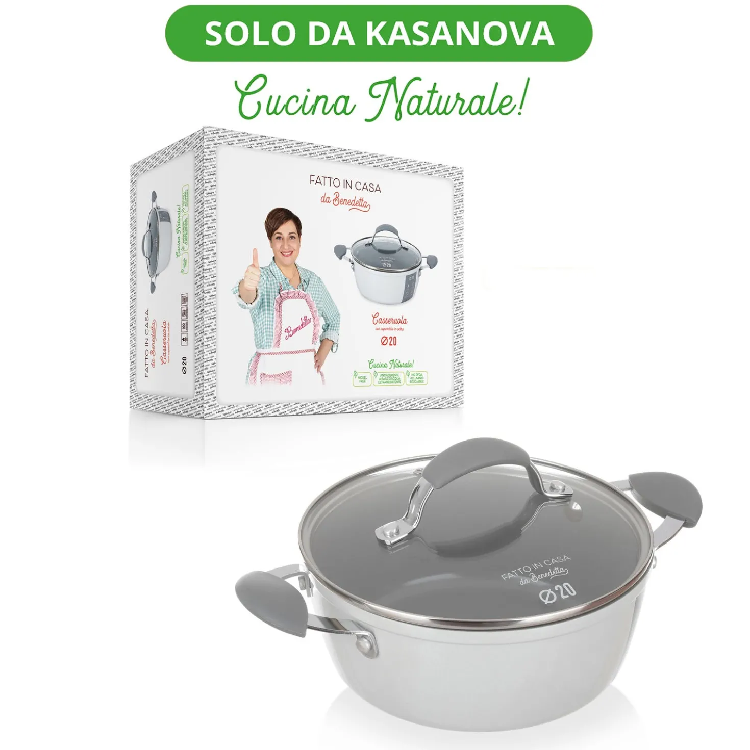 Casseruola induzione 20 cm con coperchio Fatto in casa da Benedetta