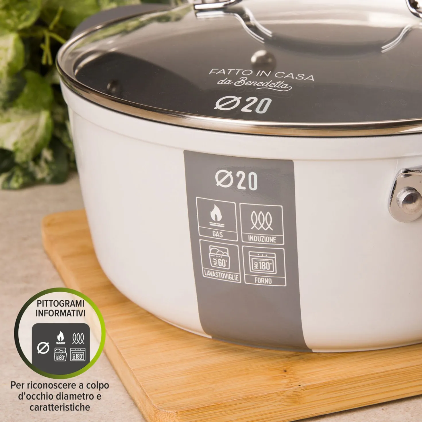 Casseruola induzione 20 cm con coperchio Fatto in casa da Benedetta