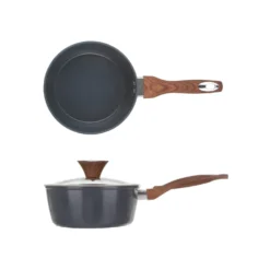 Casseruola un manico 20 cm con coperchio ottanio New Ceramic