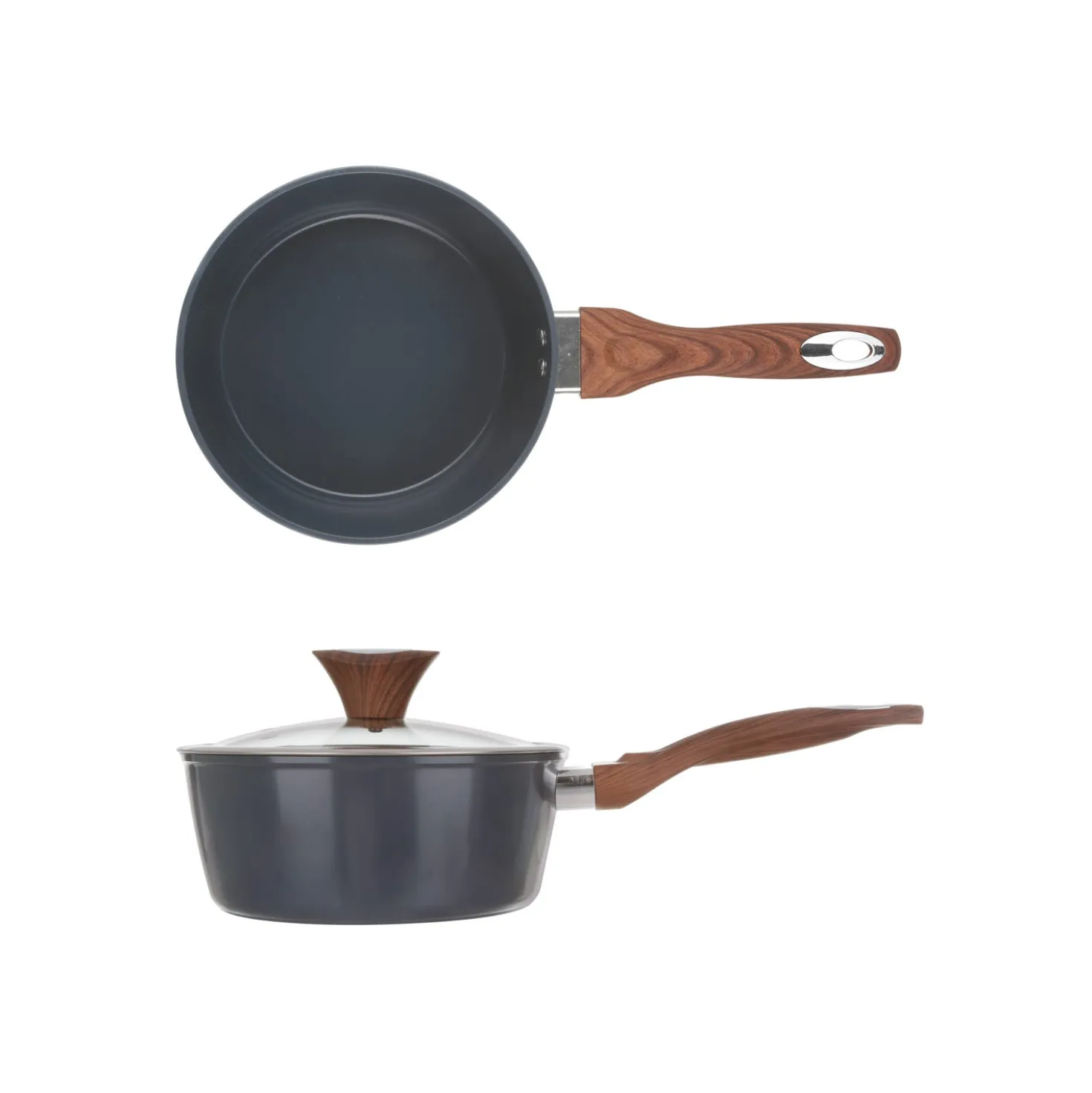 Casseruola un manico 20 cm con coperchio ottanio New Ceramic