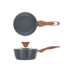 Casseruola un manico 18 cm con coperchio ottanio New Ceramic