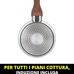 Casseruola un manico 16 cm con coperchio ottanio New Ceramic