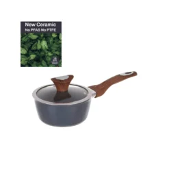 Casseruola un manico 16 cm con coperchio ottanio New Ceramic