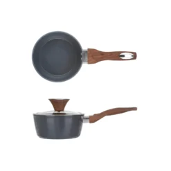 Casseruola un manico 16 cm con coperchio ottanio New Ceramic