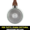Casseruola un manico 16 cm con coperchio verde New Ceramic