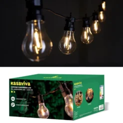 Catena luminosa 30 led da esterno con connettori