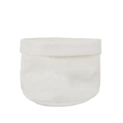 Cestino cucina 18 cm bianco in cotone Slub