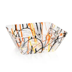 Cestino portapane Iplex plexiglass trasparente decorato