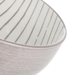 Ciotola bianco righe grigio porcellana Mix e Match