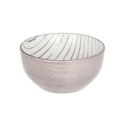 Ciotola bianco righe grigio porcellana Mix e Match
