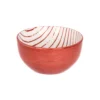 Ciotola bianco righe rosso porcellana Mix e Match