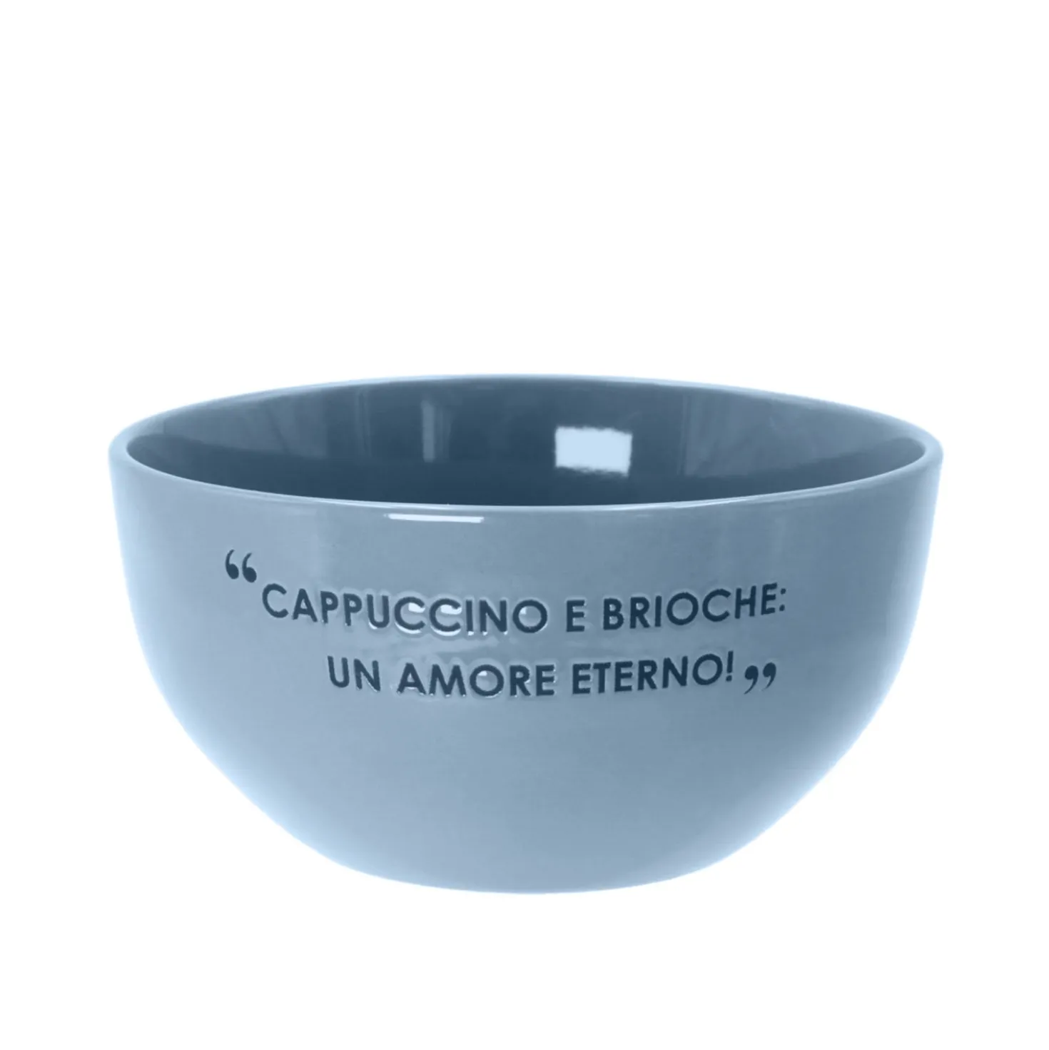 Ciotola 14 cm scritta Quotes blu chiaro