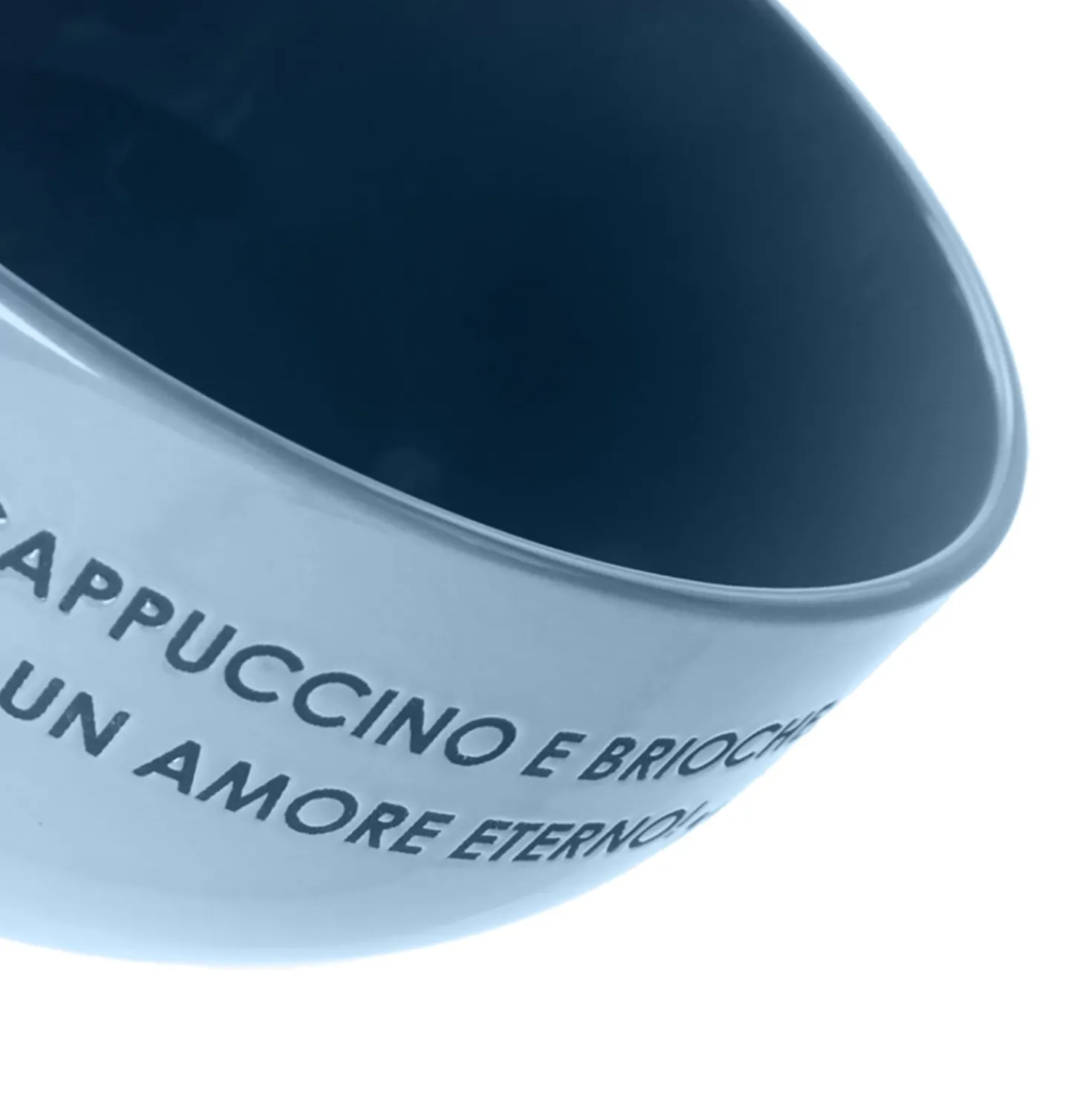 Ciotola 14 cm scritta Quotes blu chiaro