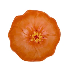 Ciotola fiore arancione 15 cm terracotta Florafruit