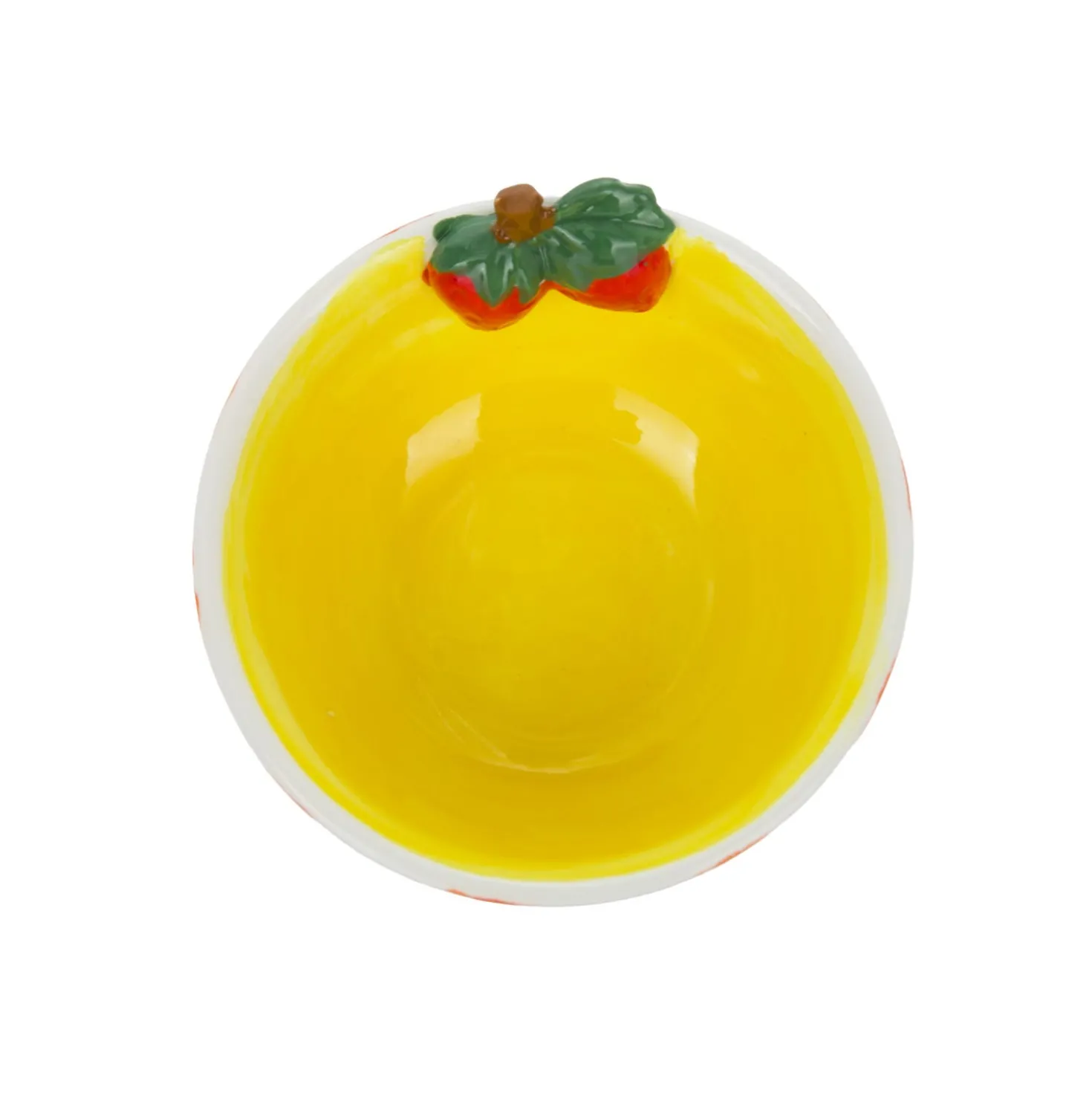 Ciotola fragole 10,8 cm righe arancioni Florafruit ceramica