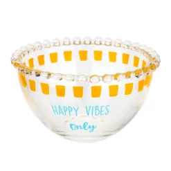 Ciotola in vetro 450 ml Happy vibes Color Bloom