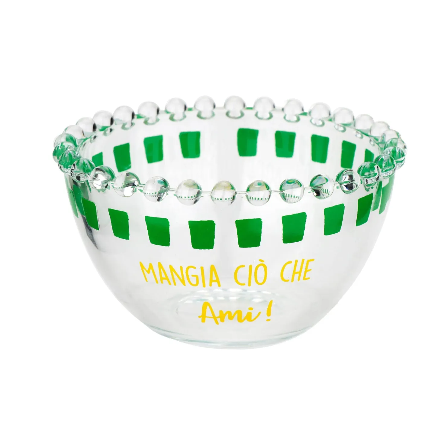 Ciotola in vetro 250 ml Mangia ciò che ami Color Bloom