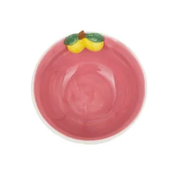 Ciotola limoni 10,8 cm righe gialle Florafruit ceramica