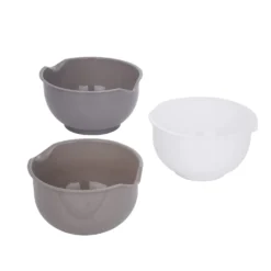 Ciotole impilabili taupe e bianco