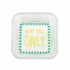 Ciotolina quadrata vetro 10x10 cm Happy Vibes Color Bloom