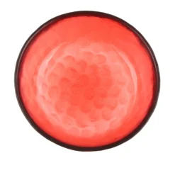 Ciotolina rossa in vetro 10 cm natalizia