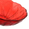 Ciotolina rossa in vetro 16 cm natalizia