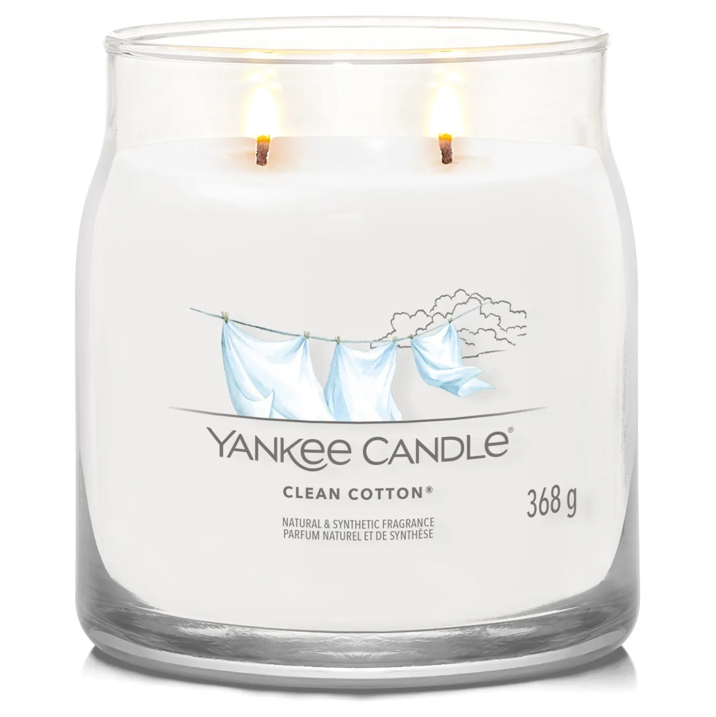 Clean Cotton, candela in giara media Yankee Candle