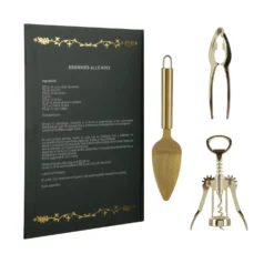 Cofanetto set 3 accessori tavola party Golden Christmas