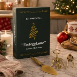 Cofanetto set 3 accessori tavola party Golden Christmas