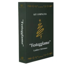 Cofanetto set 3 accessori tavola party Golden Christmas