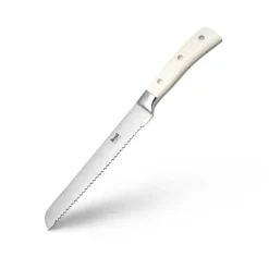Coltello pane 20 cm Mepra manico bianco
