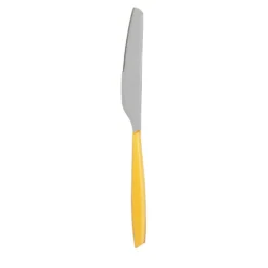 Coltello tavola sfuso giallo in acciaio inox Silhouette