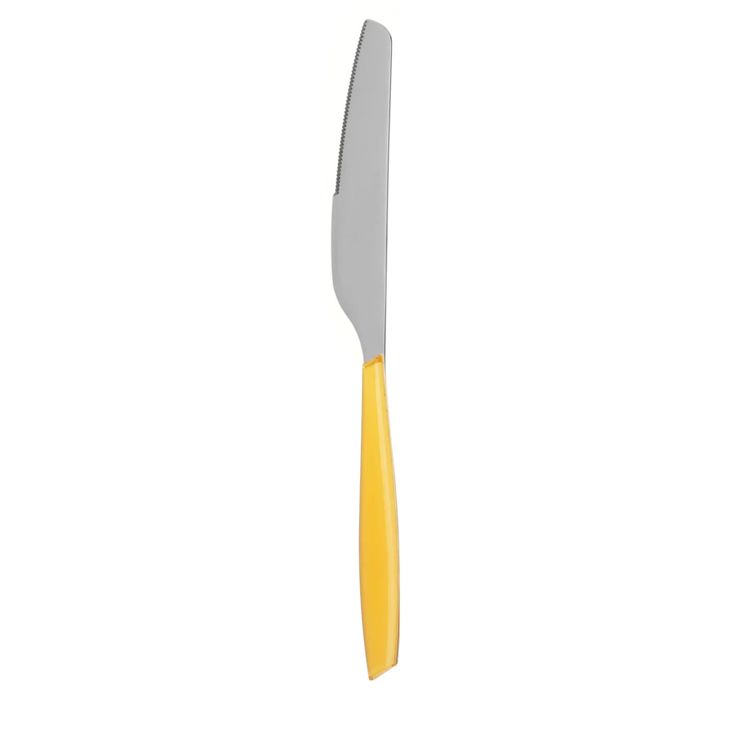Coltello tavola sfuso giallo in acciaio inox Silhouette