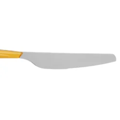 Coltello tavola sfuso giallo in acciaio inox Silhouette