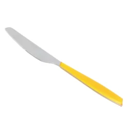 Coltello tavola sfuso giallo in acciaio inox Silhouette
