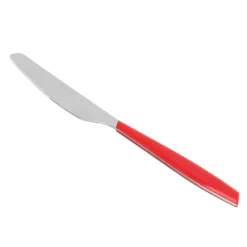 Coltello tavola sfuso rosso in acciaio inox Silhouette