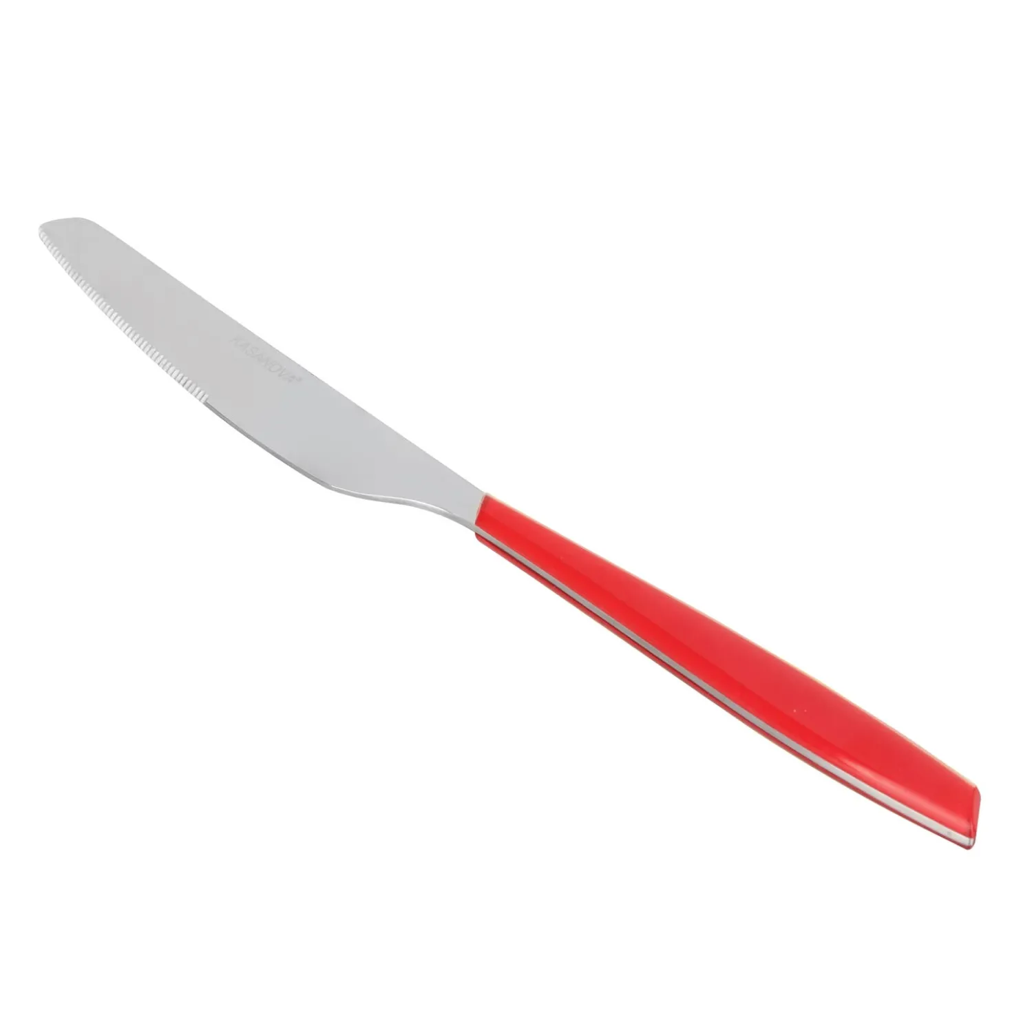 Coltello tavola sfuso rosso in acciaio inox Silhouette
