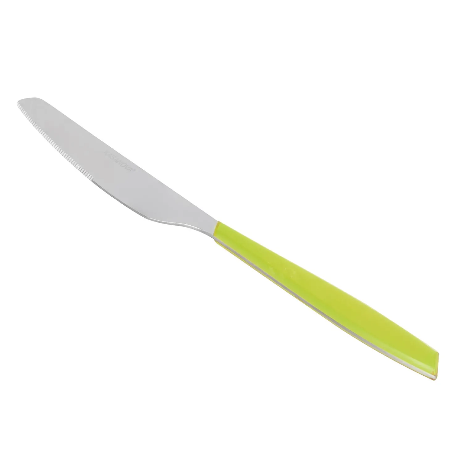 Coltello tavola sfuso verde in acciaio inox Silhouette